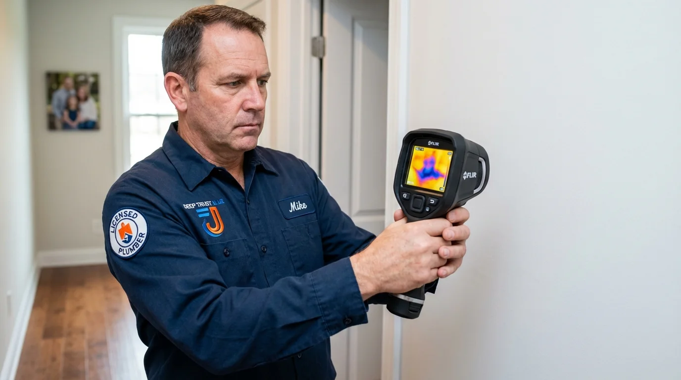 Thermal imaging leak detection by Johns Plumbing LLC in Escanaba
